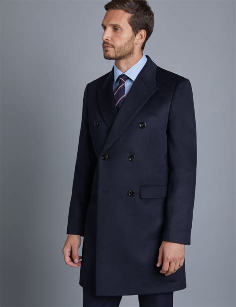 men's double breasted cashmere overcoat